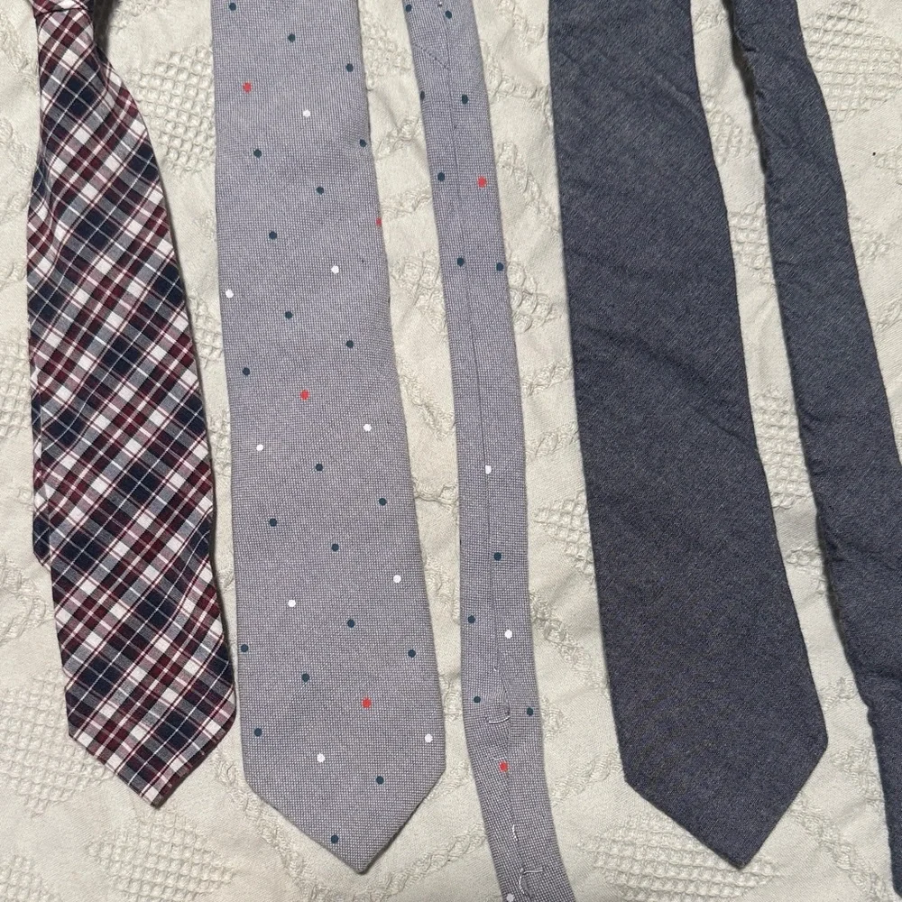 Old Navy Kids Ties - Plaid, Gray, and Blue